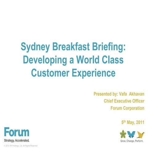 Excellence in customer experience