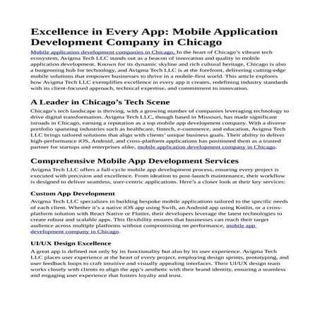 Excellence in Every App - Mobile Application Development Company in ...