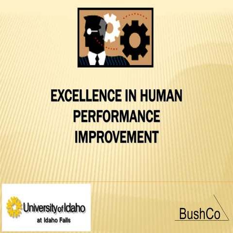 Excellence in human performance