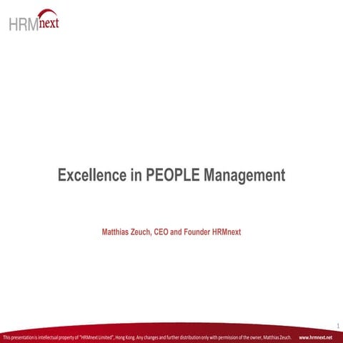 Excellence in People Management
