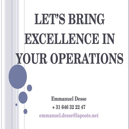 Excellence In Operations Emmanuel Desse
