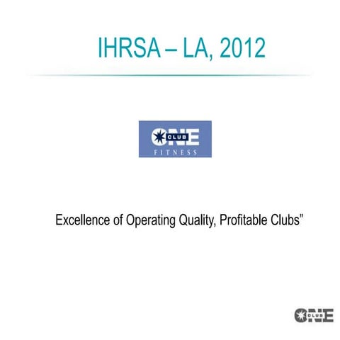 Excellence Of Operating Quality, Profitable Clubs
