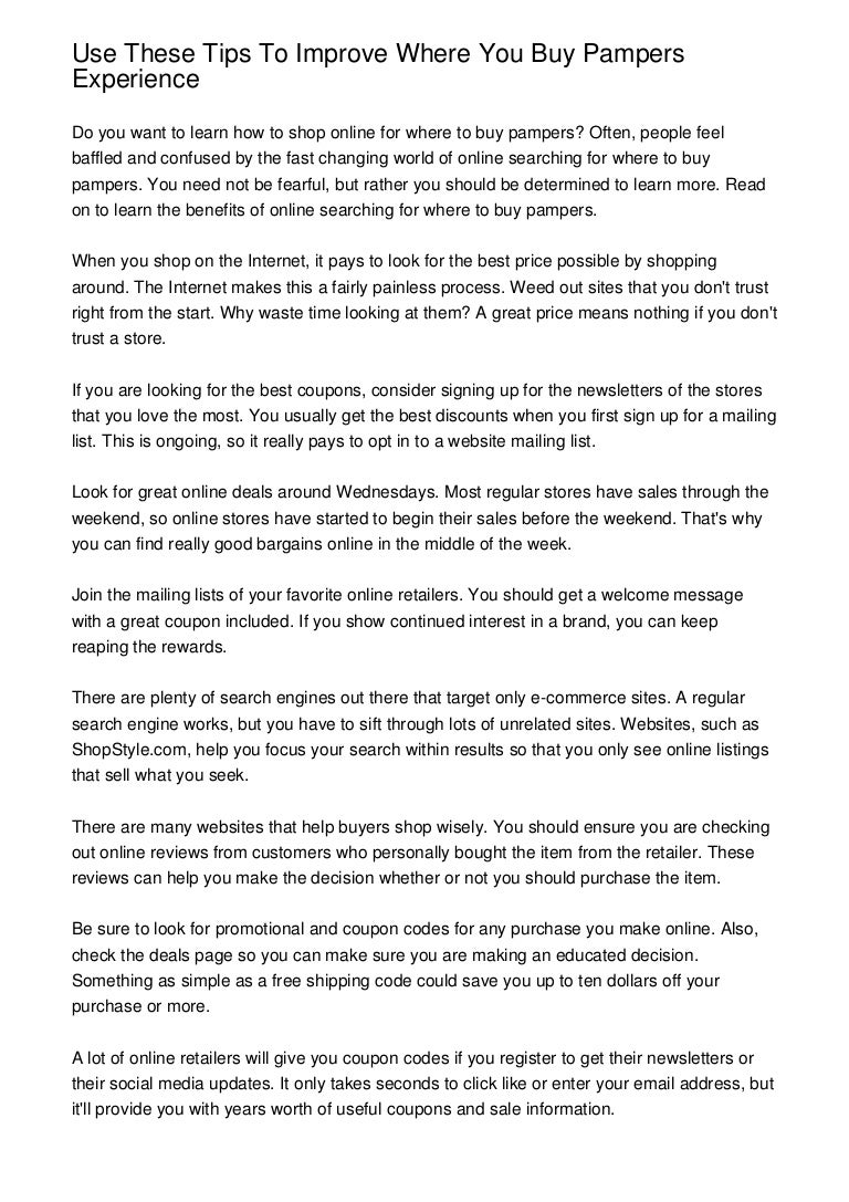 pampers online coupons