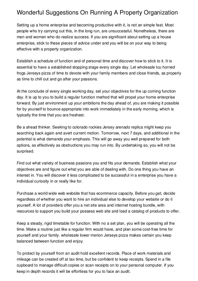 Wonderful Suggestions On Running A Property Organization