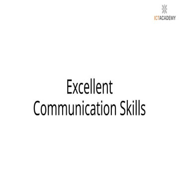 Excellent Communication Skills.ppt to become
