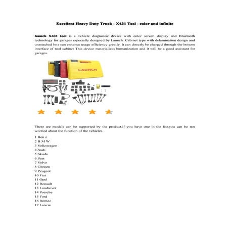 Excellent heavy duty truck   x431 tool - color and infinite