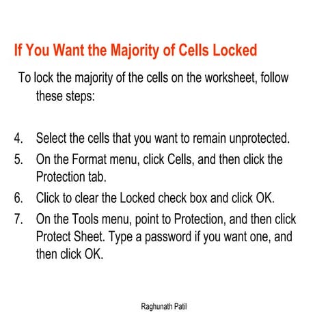 Excel lesson 1 | PPT