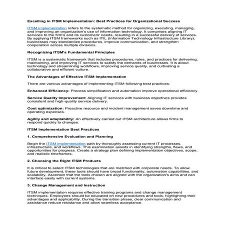 Excelling in ITSM Implementation Best Practices for Organizational Success.pdf