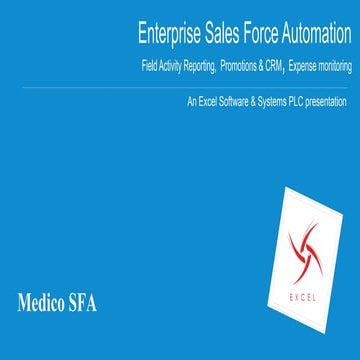 Medico SFA (Sales Force Automation) MR Reporting Software