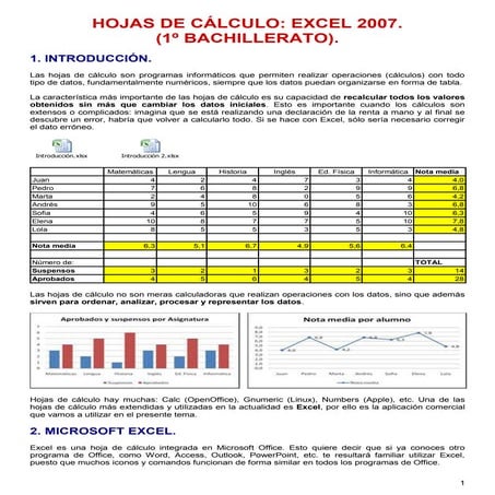 Excel para bachillerato (teoria y practicas)