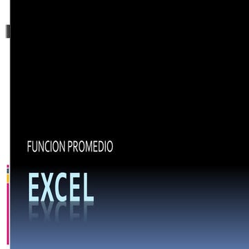 Excel Funcion promedio