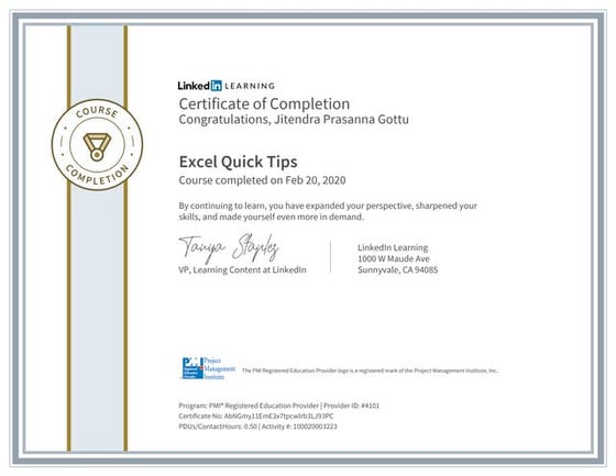 Excel quick tips