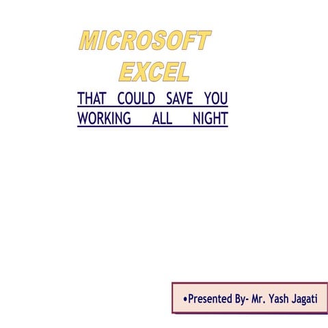 Excel tips