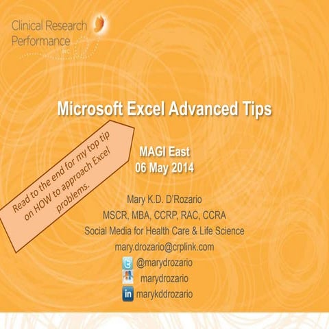 Microsoft Excel Advanced Tips