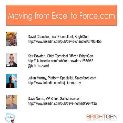Moving from Excel to Force.com