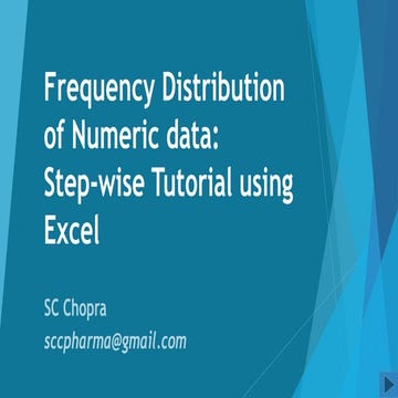 Excel tutorial for frequency distribution