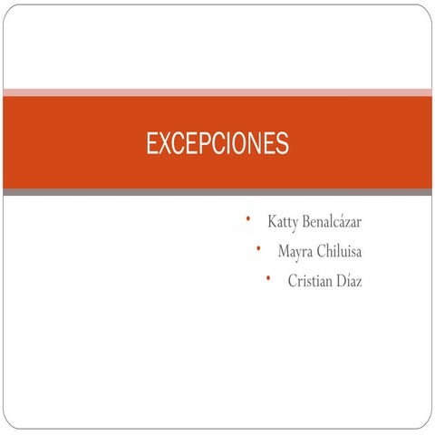 Excepciones