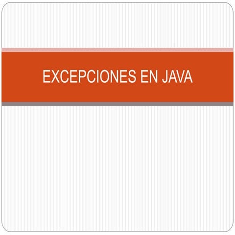 Excepciones en java
