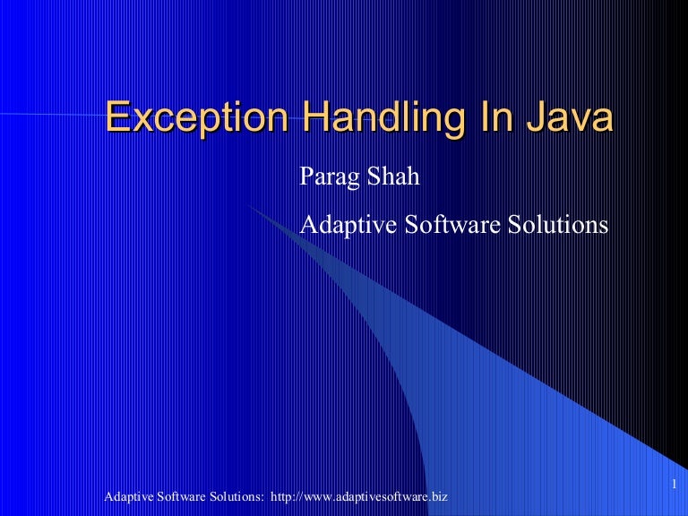 Exception Handling In Java