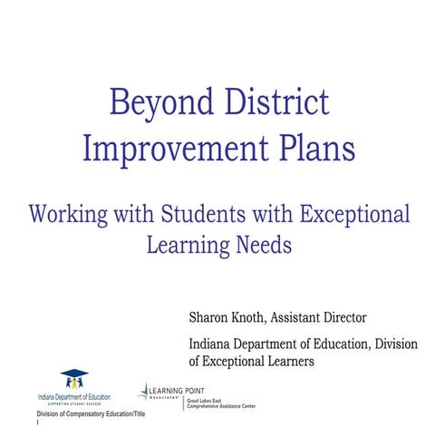 Exceptional learning needs