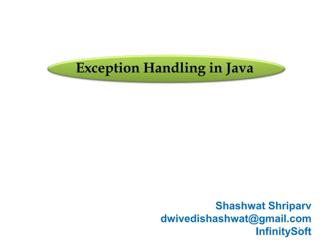 Exception handling