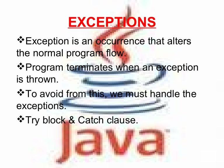 Exceptions in Java