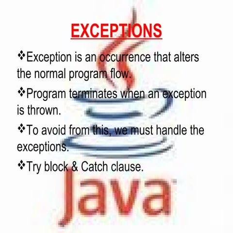 Exceptions in Java | PPT