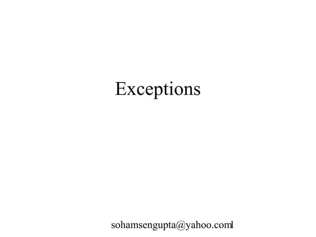 Exceptions