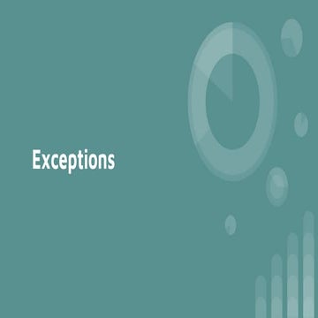 Exceptions
