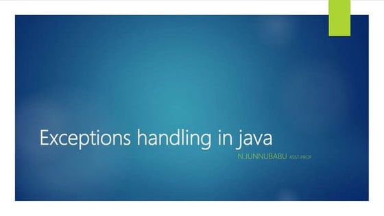 Error and exception in python | PPT