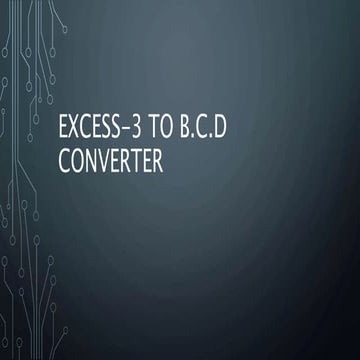 Excess 3 to bcd converter