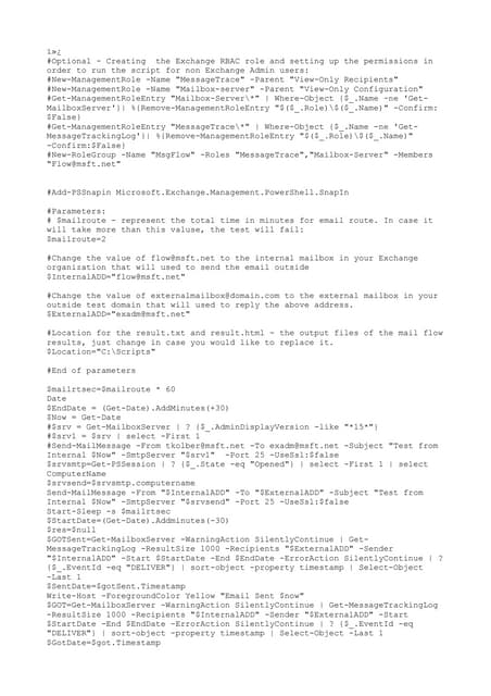 Exch test-mail flow
