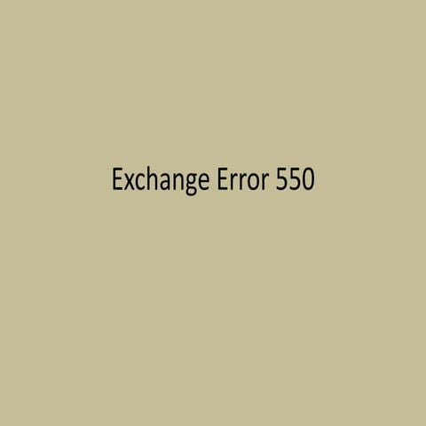 Exchange  Server Error