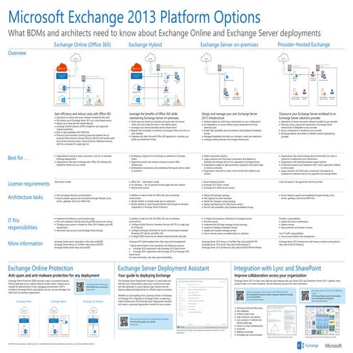 Microsoft Exchange 2013 Platform Options