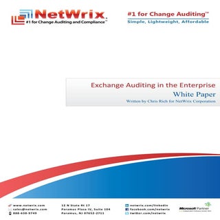 Exchange Auditing in the Enterprise