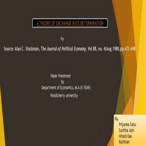 Exchange rate determination.