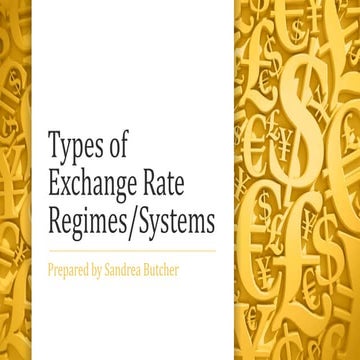 Exchange rate regimes