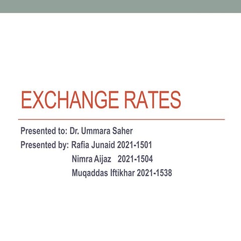 Exchange rates 