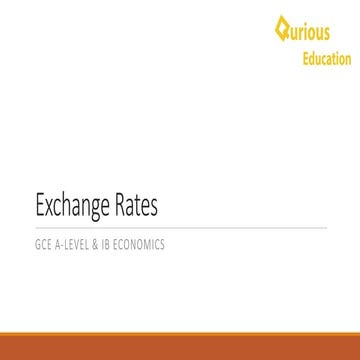 Exchange Rates Notes - A-level & IB Economics