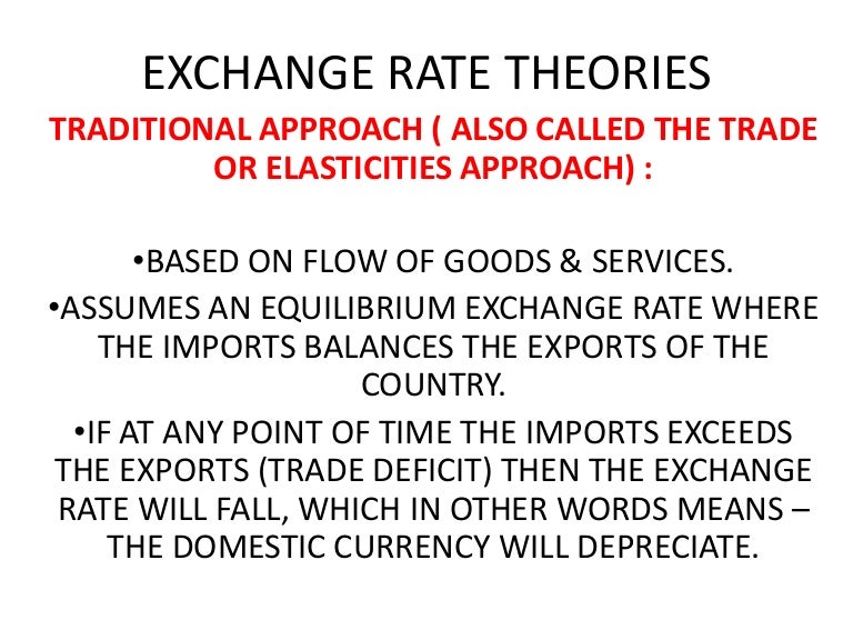 Exchange rate theories