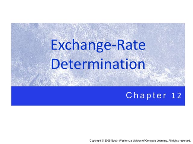 Ex change rate theories