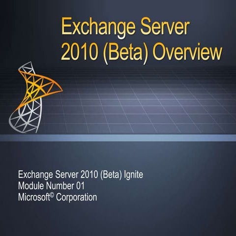 Exchange server 2010 overview_MVP Padman