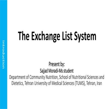 Exchange list