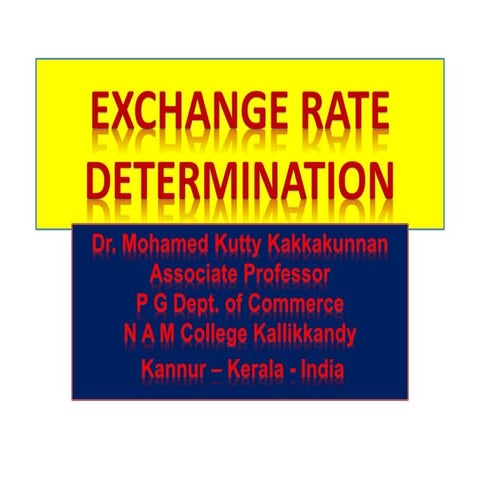 Exchnage rate determination