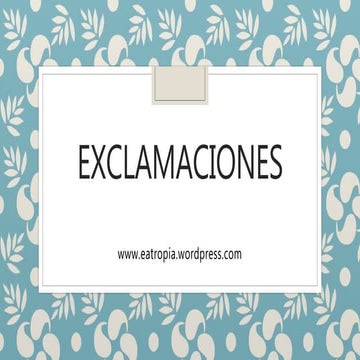 Exclamaciones