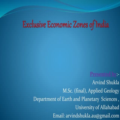 Exclusive Economic Zones of India 