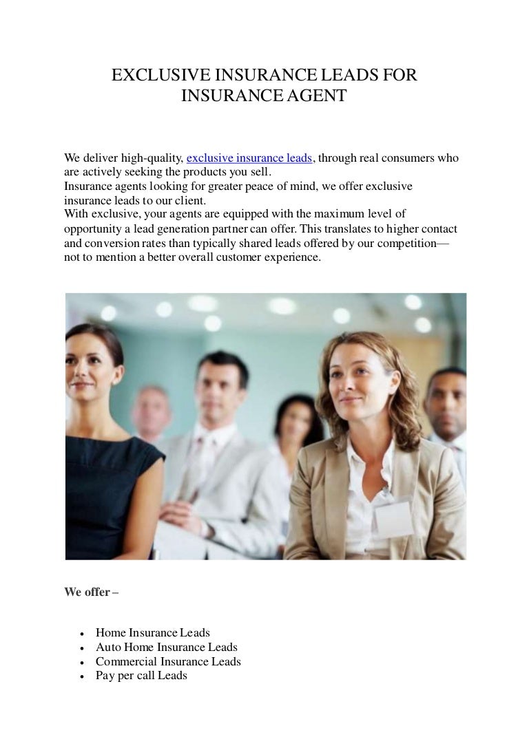 Exclusive insurance leads