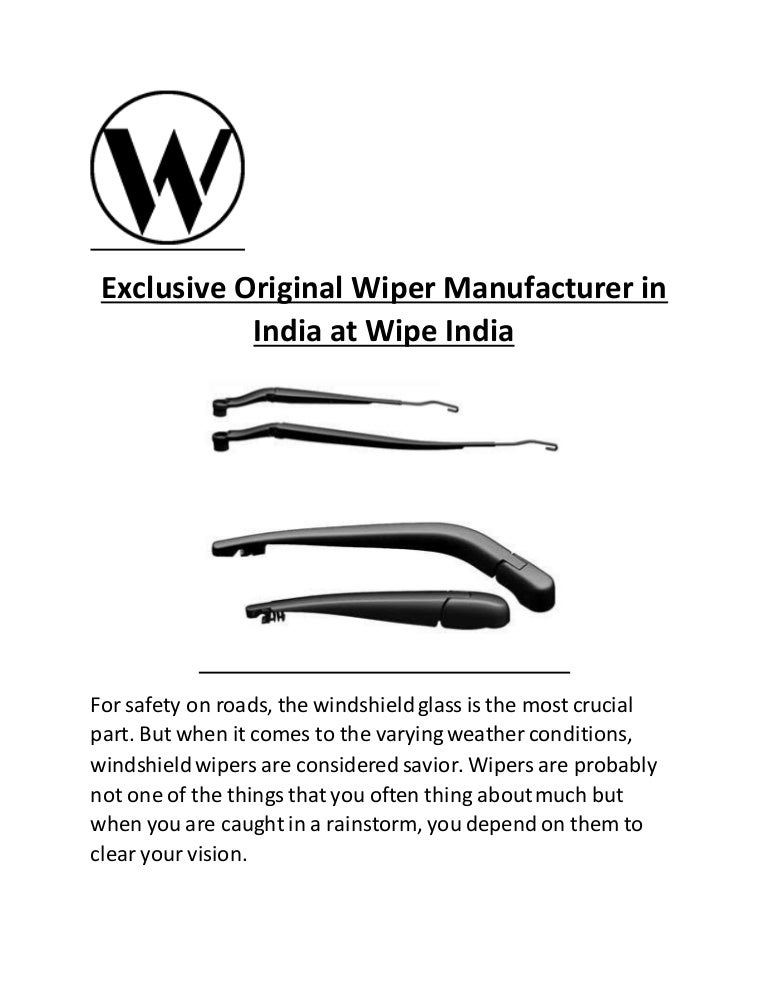 Exclusive original wiper manufacturer in india at wipe india