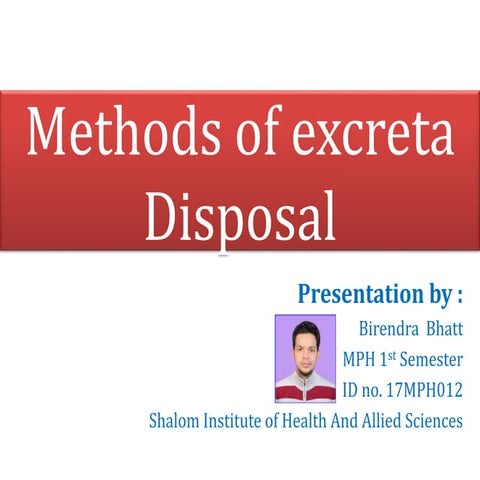 Excreta disposal