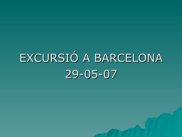 Excursió Bcn